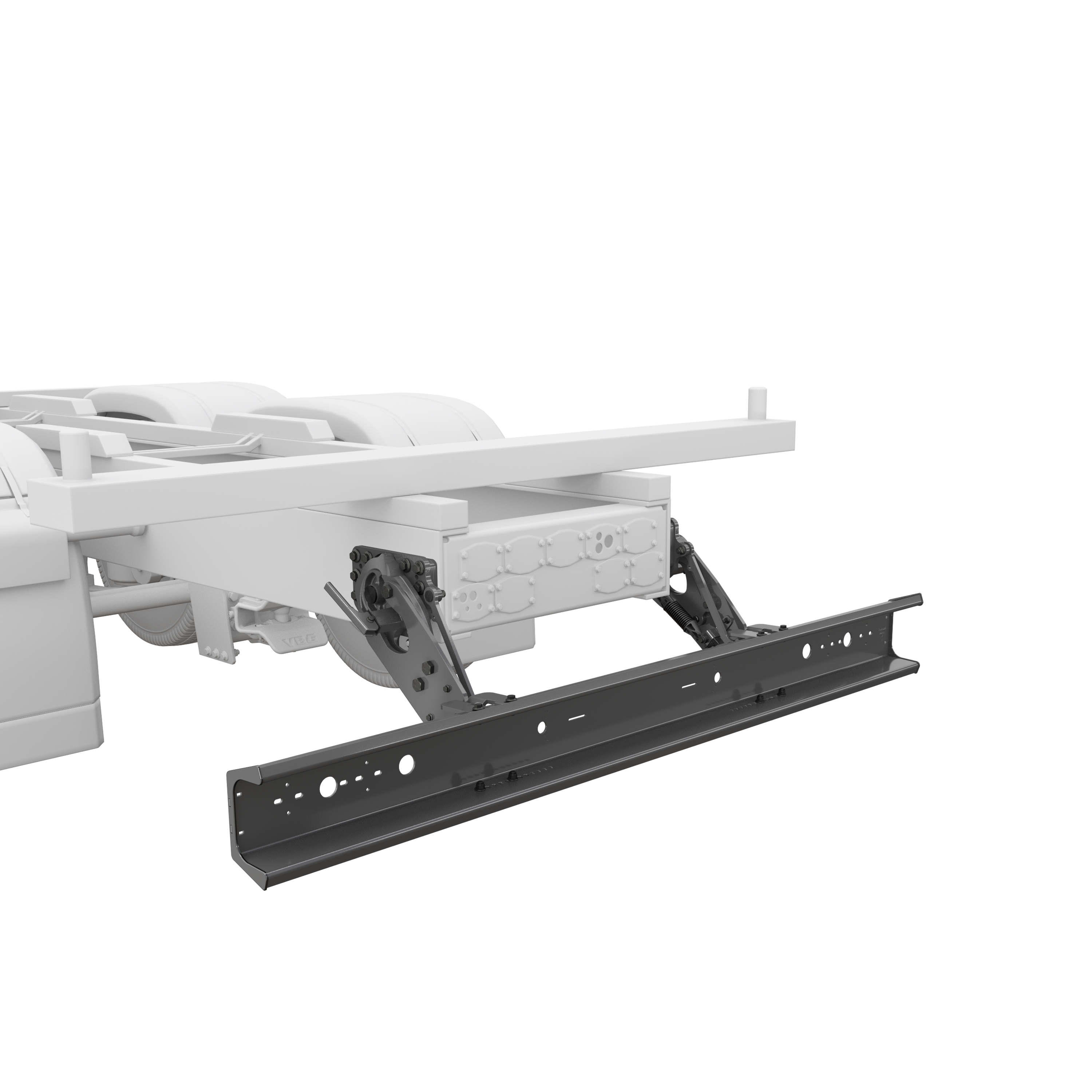 System_u-skydd_foldable open_koppling_cms dbi_monteringsbalk_vit lastbil_grey